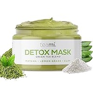 Teami Detox Face Masks with Bentonite Clay, Skincare Mud Mask for blackhead, Green Tea Deep Cleansing Facial Mask, Vegan Pore Minimizer For Spa Day Exfoliate &amp; Acne Care