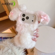 Luxury Deer Dot Plush Rabbit Phone Case For Vivo Y04 Y04S Y03 Y03T Y02 Y02A Y02T Y02S Y01 S30 S1 Pro