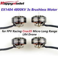 4PCS HappyModel EX1404 1404 KV4800 3S Brushless Motor 1.5mm for FPV Racing Crux35 Micro Long Range L