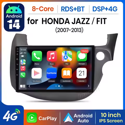 AWESAFE AI 4G LTE Wireless CarPlay Android Auto Car Radio For Honda Jazz 2 GG 2008-2014 Fit 2 2007-2