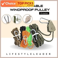 Outdoor Camping Pulley Adjuster Camping Tent Rope Buckle Adjustable Wind Rope Adjuster Khemah Tali A