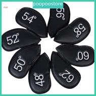 POOP 8pcs PU Leather Iron Wedges Golf Club Head Cover Golf Iron Headcover Protective Cover to Protec