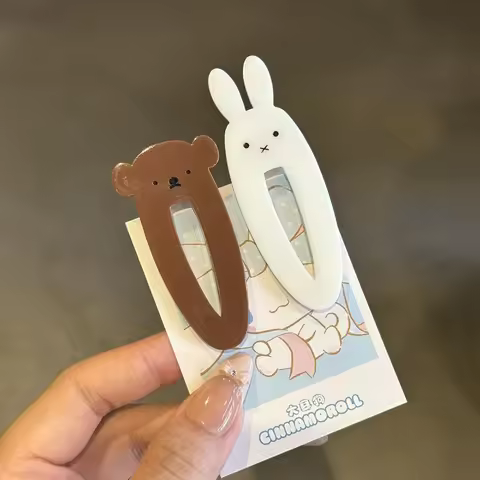Kawaii Miffy Boris Hair Clip Bangs Clip Sweet Style Y2k Girl Student Headwear Toys and Gifts for Gir