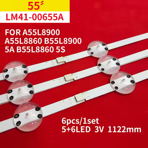 6PCS LED Strip ARCELIK A55L8900 A55L8860 B55L8900 5A B55L8860 5S LM41-00656A LM41-00655A WCF60602-AC