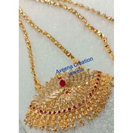 Lotus 🪷 Pendent Parupu chain "30inch Gold plated ( not916)