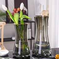 BW66/ Simple Gold-Painted Corset Glass Vase Home Decoration Crafts Decoration Vase Aquatic Flower Arrangement Vase Whole