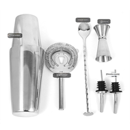Cocktail Shaker Set Stainless Steel Boston Mixer Set Bartending Kit Bar Tools with Cocktail Recipe P