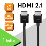 【BELKIN】原廠 HDMI 線超高速 8K 2.1連接線(2M) (AV10176bt2M-BLK)