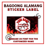 Bagoong Alamang Sticker Label for your Business