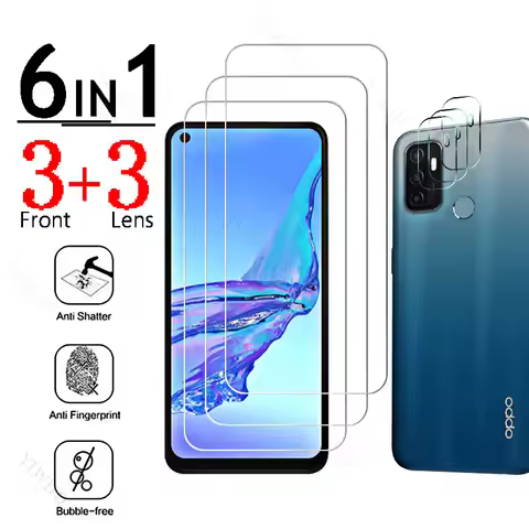 6in1 Full Cover Glass for Oppo A53 5G Fingerprint Unlock for Oppo A 53 S A53s 53s Screen Protectors 