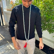 ประคำหยกแท้100% เม็ดใหญ่ 13มิล ประคำหยก108 ประคำหยกพม่าสำหรับสวดมนตร์ ถวายพระพุทธรูป เหล่าเทพองค์ใหญ