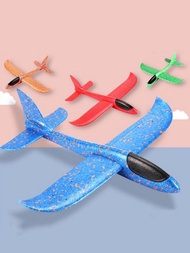 1 件大號泡沫滑翔機手投特技飛機玩具顏色隨機兒童