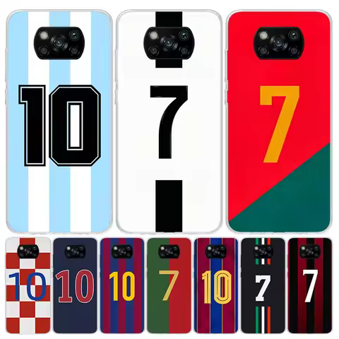 FootBall SuperStar Number C 7 10 Case Phone Cover for Xiaomi Redmi Note 10 9 9S 8 8T 7 5 Pro Mi 12T 