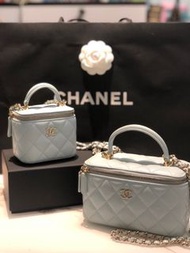 21K Chanel light blue Vanity case長盒子
