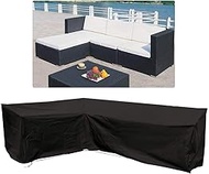 FLR Patio Furniture Cover 87(Left) x112(Right) inches L-Shaped Sectional Sofa Cover Waterproof Dustp