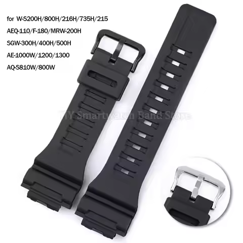 Silicone Watch Strap for Casio AQ-S810W 800W SGW-300H AE1000W AEQ110W W800H W216H W735H Waterproof R
