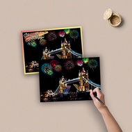 Night View Scratch Painting City Landscape Building Scratch Painting Small Colorful Hot Selling Scra