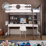 Pre order-Double Decker Bed Loft Bed Small Apartment Bunk Bed Pull Out Bed With Desk