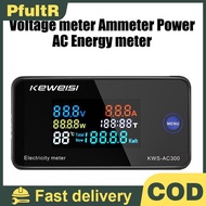 null Digital Voltmeter for AC 50-300V with 45-65Hz Frequency and LED AC Wattmeter for 0-100A Detecto