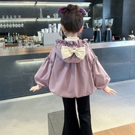 Jacket trench for girls, new fall fashion, spring and autumn children's tops, baby fall outfits, lac