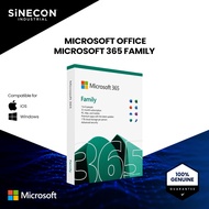 Microsoft Office (ไมโครซอฟท์ออฟฟิศ) 365 Family English 1 Year subscription ใช้ได้ 6 คน (6GQ-01555)