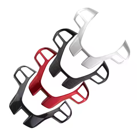 Car Steering Wheel Cover Sticker Trim for Ford Everest Explorer Endeavour Ranger 2015 2016 2017 2018