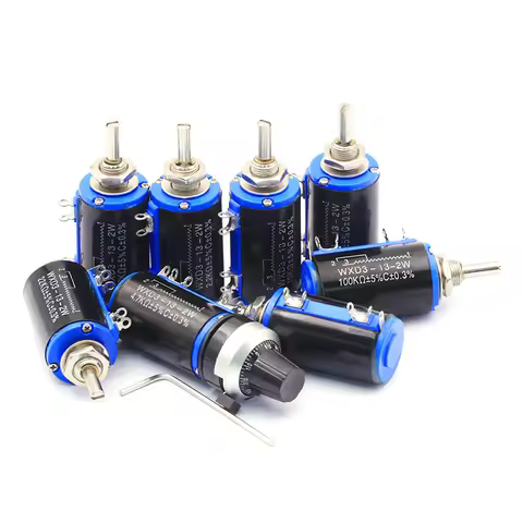 1PCS WXD3-13-2W Wirewound Potentiometer Resistance 1K 2.2K 4.7K 10K 22K 47K 100K Ohm 5/10 Turn Preci