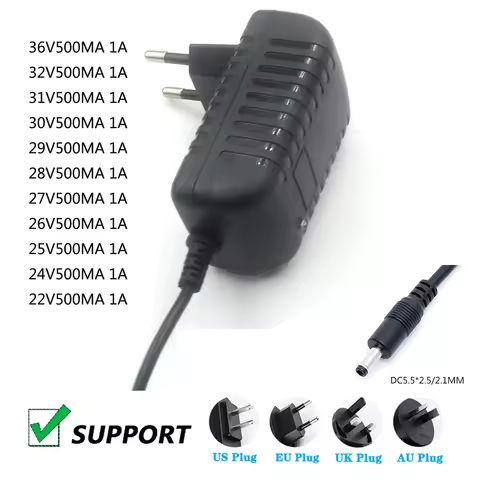 DC Power supply 22V 24V 25V 26V 27V 28V 29V 30V 31V 32V 36V 500mA 1A For Vacuum cleaner Charger Home