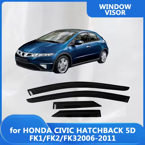 Window Visor for HONDA CIVIC HATCHBACK FK 2006 2007 2008 2009 2010 2011 5-Door Visor Wind Sun Rain G