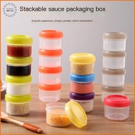 [LS] 4Pcs Plastic Sauce Bottle Mini Seasoning Box Salad Dressing Containers Outdoor Portable Barbecu