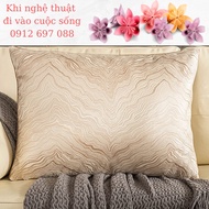 Gối tựa lưng sofa cao cấp vỏ gối trang trí vuông 45x45 hiện đại sang chảnh châu Âu