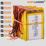 10PCS /Lot  3.7V 2000mAh 103450 Lithium Li-ion Polymer Battery Lipo 303450 403450 503450 603450 7034
