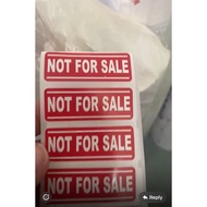 NOT FOR SALE - STICKER