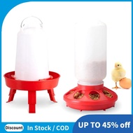 Top Filling Chick Feeder and Waterer Kit , Chick Feeder and Waterer with 3 Heights Adjustable Legs f