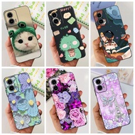 Motorola Moto G24 G34 2024 CUte Dinosaur Cat Pattern Phone Case MOTO G34 G24 Soft Silicon Black Protective Back Cover