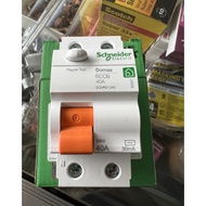 Schneider RCCB ELCB Domae 1P + N/ 1P+N 2P 40A/ 40 A 30mA/ 30 mA NEW/