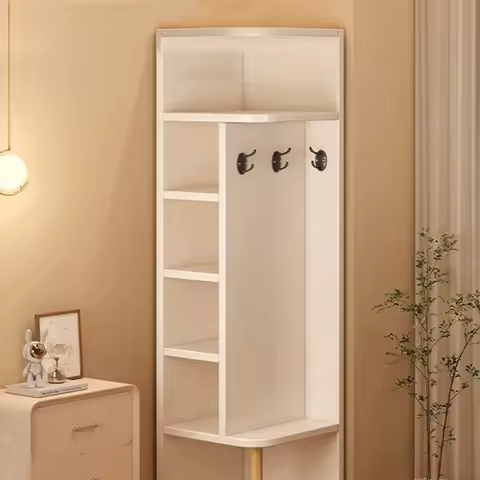 Corner storage cabinet for home use, simple foyer, coat rack, corner wall display cabinet, floor sta
