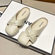 [Ready Stock] 2026 Summer New Style Women's Flat Baotou Half Slippers Fashion Casual Comfortable Sli