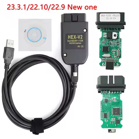 V23.3.1 VAGCOM 22.10 Obd2 Scanner HEX V2 VAG COM 21.9 FOR VW AUDI Skoda Seat ATMEGA162 Multi-languag