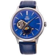 Orient RA-AS0103A RA-AS0103A10B Classic Sun Moon Mechanical Blue Leather Watch