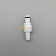 Hexagonal Male CPC Connector 3/8 Large Diameter With Shut-Off Valve Plastic Quick Water And Gas Cut
