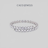 CACO 925 Sterling Silver Bracelet Premium Diamond Zirconia "Tiara" (1 Piece)