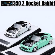 YM Model 1:64,350 Z Rocket Rabbit wide body blue white, resin static miniature simulation car tide p