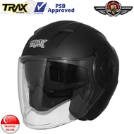 TRAX Helmet T735 Matt black (PSB Approved) Come with Free Helmet Bag