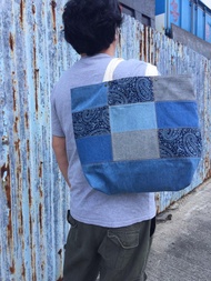 Denim Patchwork Tote Bag Set 牛仔拼布包 丹寧 托特包連收納袋