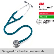 3M Caribbean Blue Tube, Standard Finish Chestpiece, Stainless Stem Cardiology IV 6157, 3M Littmann S
