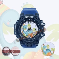 Jam Tangan Anak Laki Laki Dinosaurus and Friends 02 Sport Anti Air FREE Baterai Cadangan