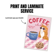 Print dan Laminate, Laminate Menu Poster | A4 A5 A3 Sizes Available