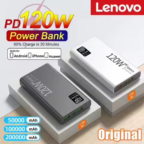 Lenovo Original 500000mAh Powerbank External Spare Battery Portable Charger For Xiaomi iPhone Super