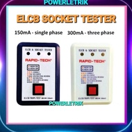13A SINGLE PHASE OR 3PHASE MAIN ELCB & SOCKET TESTER - (150Ma /300Ma)